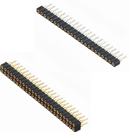 2.00mmMachined Female single/Dual Row 180°